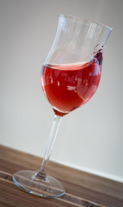 Rose wine swirl